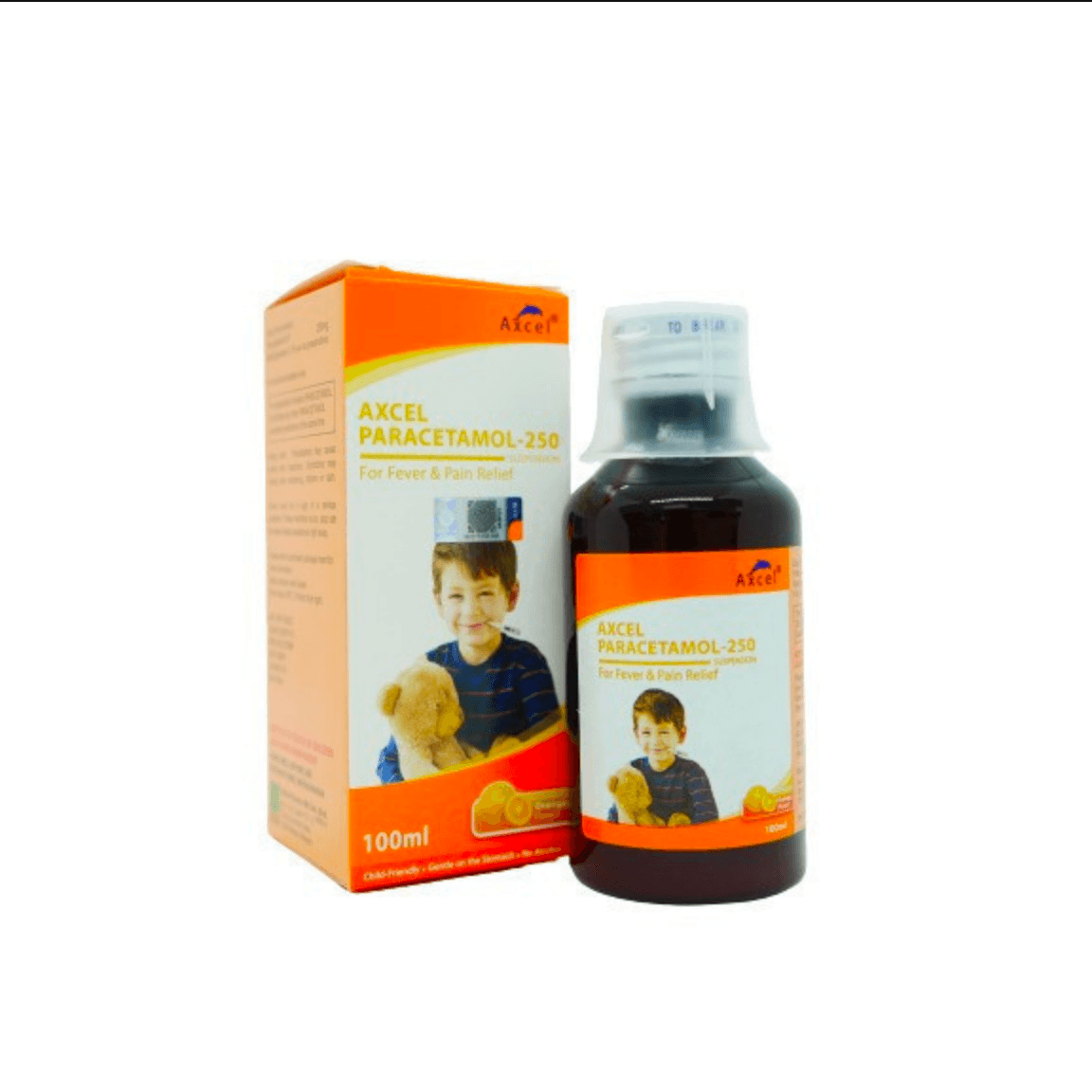 AXCEL PARACETAMOL-250 ORANGE FLAVOUR 100ML [PARACETAMOL]