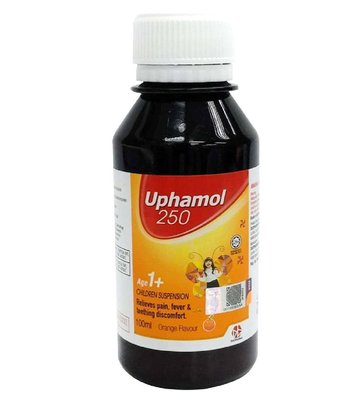 UPHAMOL SYR 250MG/5ML (ORANGE) 100ML [PARACETAMOL]